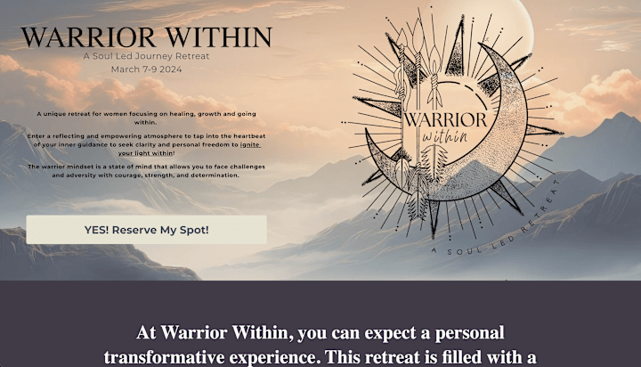 Cover image for Warrior Within Retreat Website