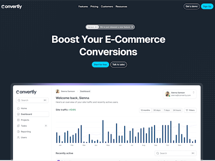 Cover image for Convertly Landing Page Design