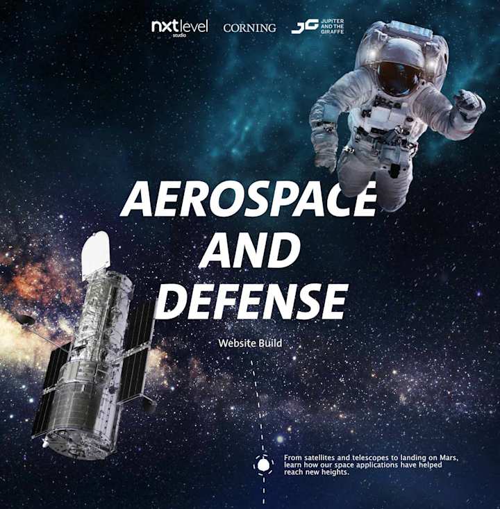 Cover image for Corning | Aerospace and Defense | Website Build on Behance