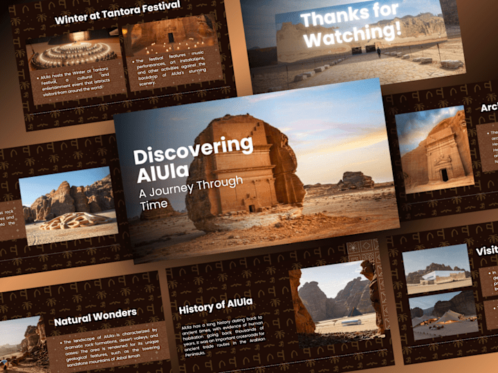 Cover image for Presentation | Discovering AlUla: A Journey Through Time