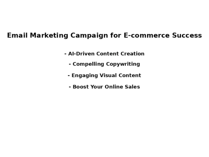 Cover image for Email Marketing Campaign for E-commerce Success