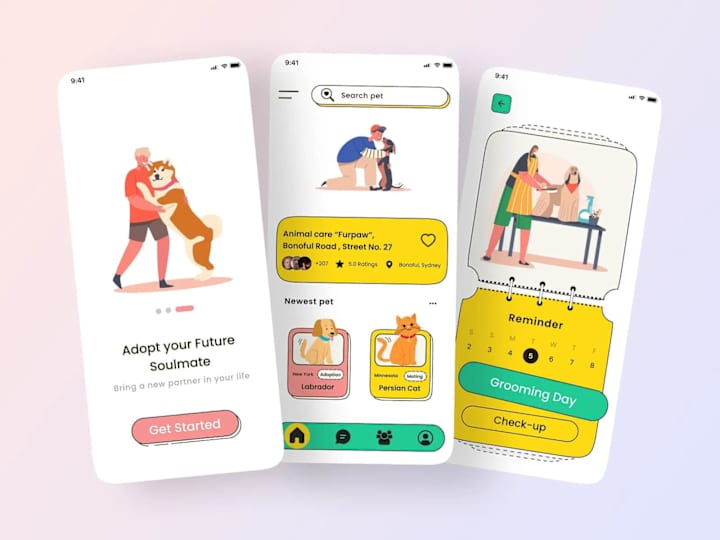 Cover image for Pet care - Mobile app