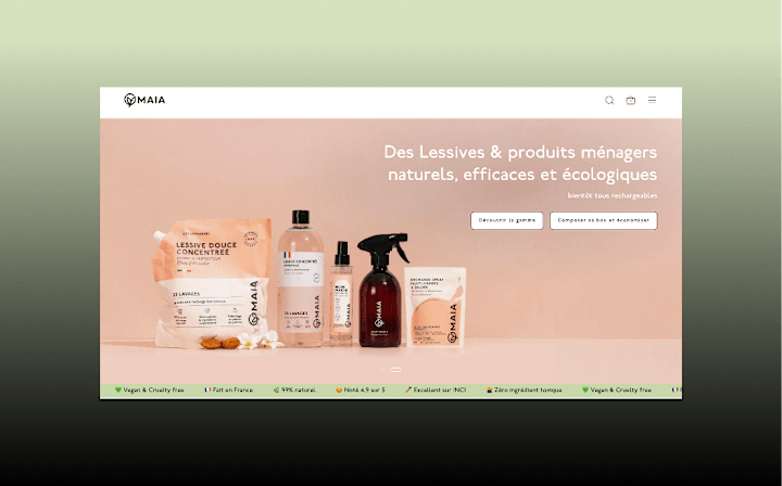 Cover image for Shopify design and development of french zero toxic brand