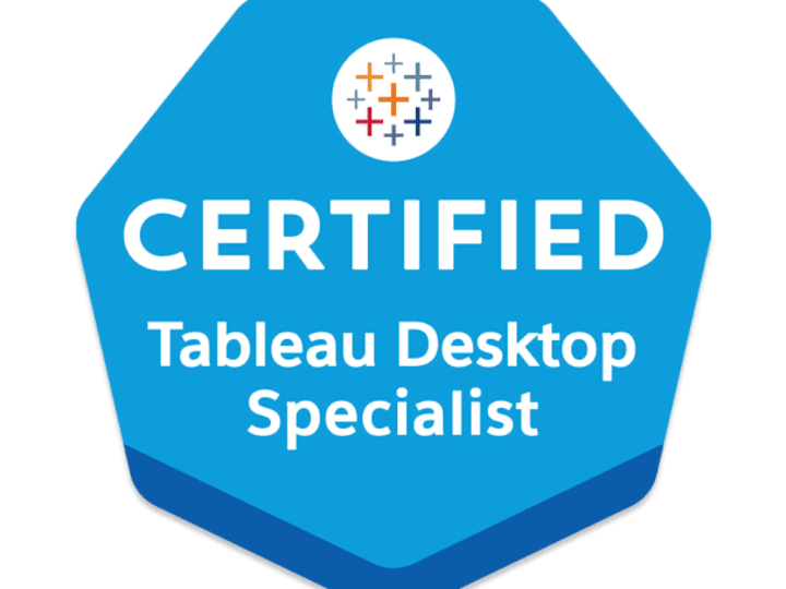 Cover image for Certified Tableau Desktop Specialist