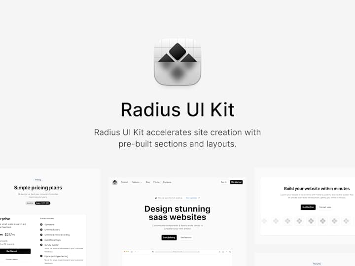 Cover image for Radius - A Premium Framer UI Kit for Modern Web Applications