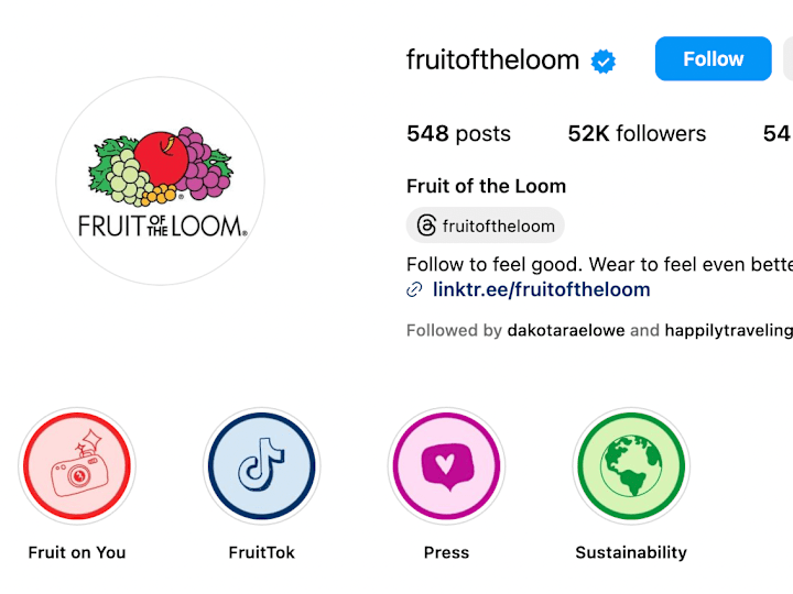 Cover image for Social Media Strategy + Content Creation for Fruit of the Loom