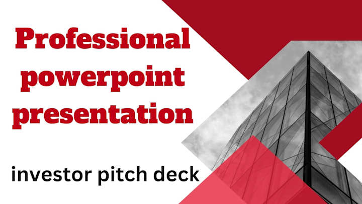 Cover image for I will design a stunning pitch deck for business