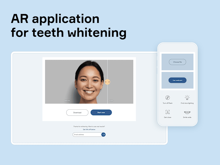 Cover image for An augmented reality application for whitening teeth