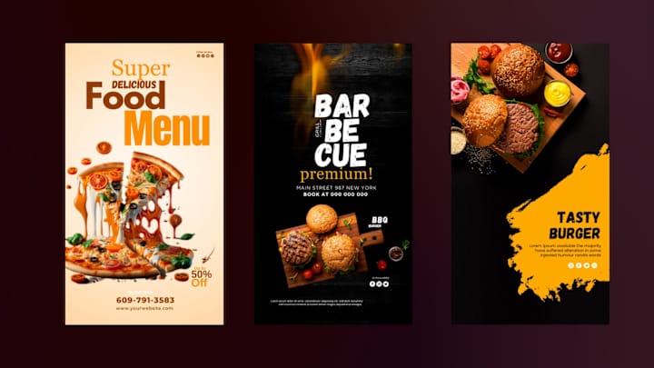 Cover image for Elegant Food Menus, Flyers, Posters, Ads on Behance