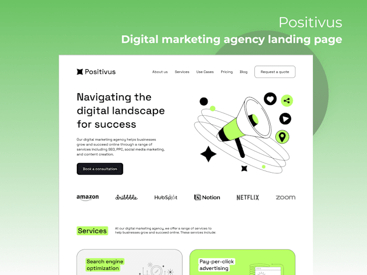 Cover image for Positivus - Marketing Agency Landing Page