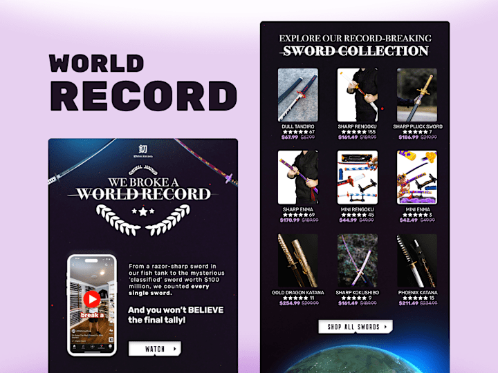 Cover image for World Record Email Design | Mini Katana