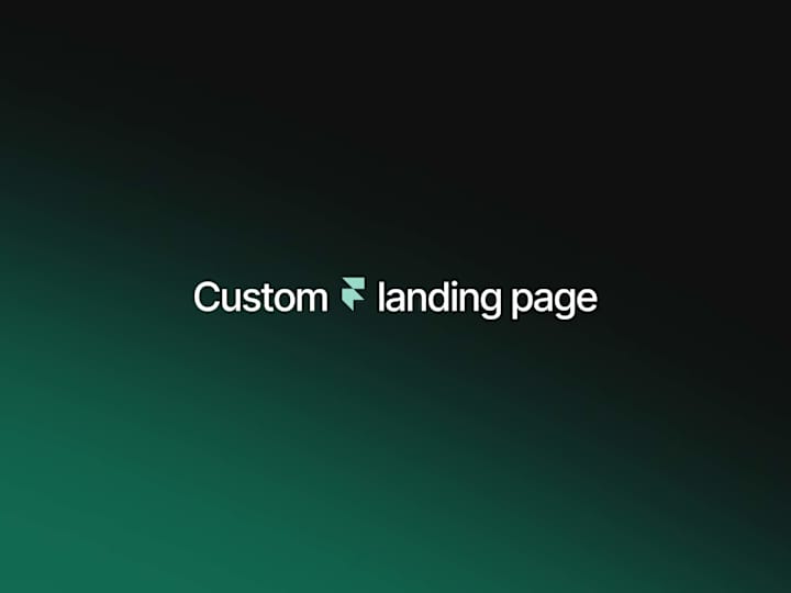 Cover image for Custom landing page built in Framer