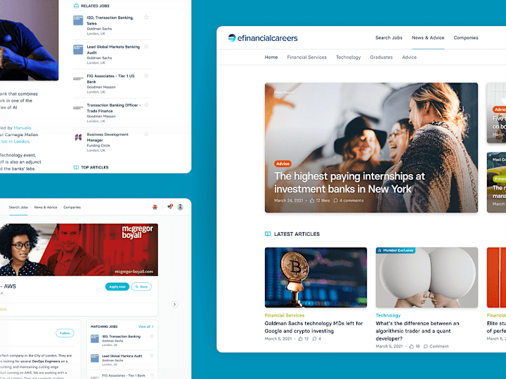Cover image for eFinancialCareers — A new era of Finance and Tech job search