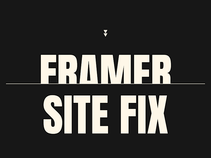 Cover image for Framer Website Fix