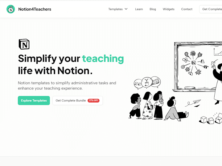 Cover image for Simplify your teaching life with Notion - Framer Based Website