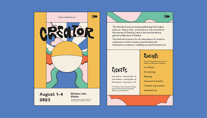 Cover image for Brand Design & Illustration for Creator Festival on Behance