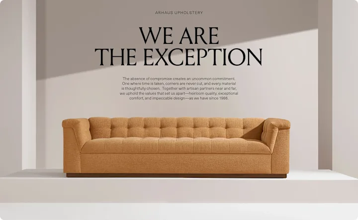 Cover image for Arhaus Furniture Upholstery Landing Page