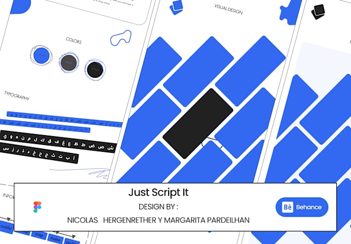 Cover image for Just script it- webapp- with Nicolas Hergernrether on Behance