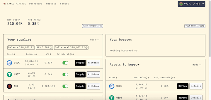 Cover image for Camel Finance (AAVE FORK)