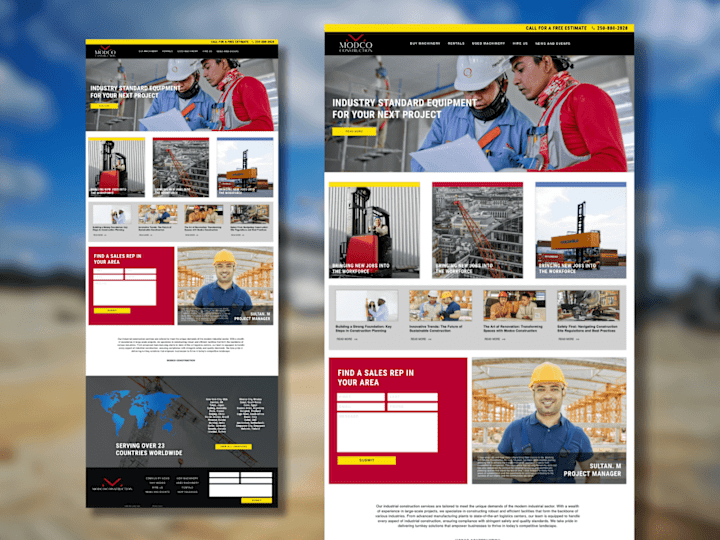 Cover image for Construction Company Website UX