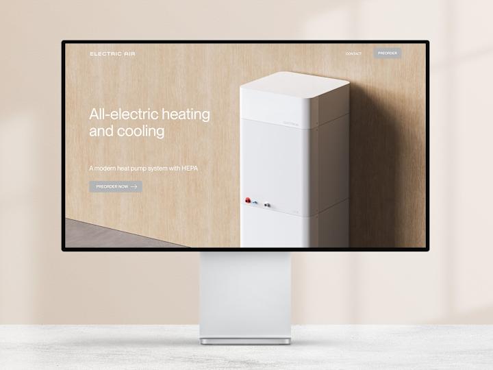 Cover image for Webflow website for sustainable heat pumps from Electric Air