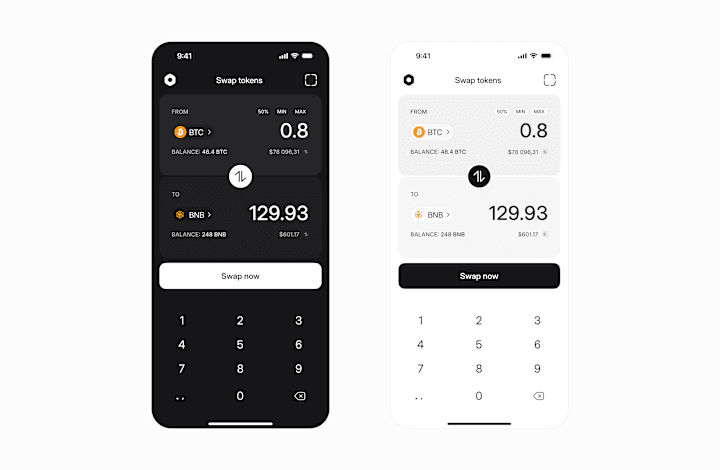 Cover image for dApp design / Swap tokens