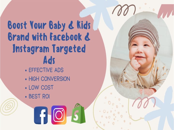 Cover image for I will setup Facebook ads for kids clothing and products Brands.