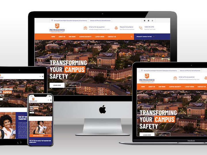 Cover image for Custom Website Design for Campus Security Company