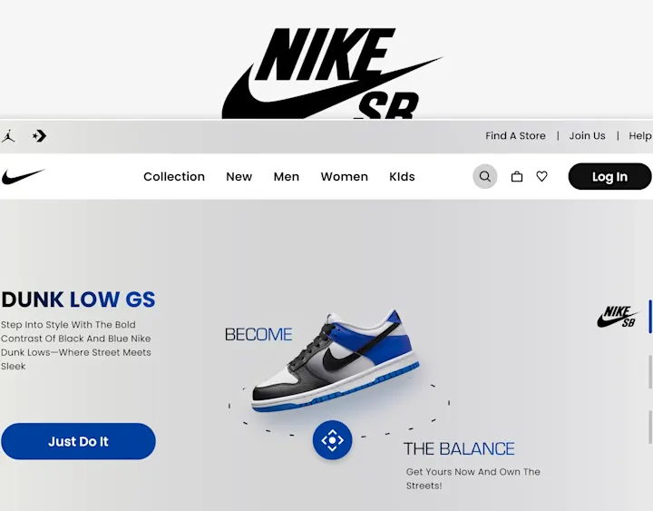 Cover image for Nike SB | Dynamic Hero Section
