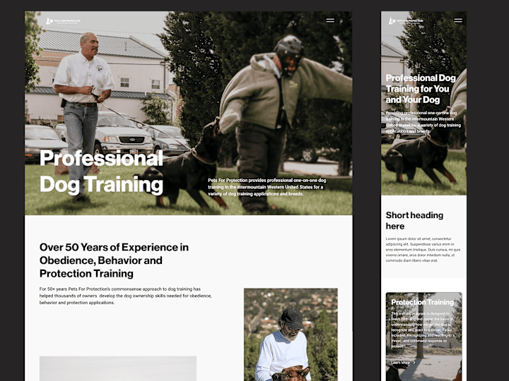 Cover image for Webflow Website and Design for a Professional Dog Trainer