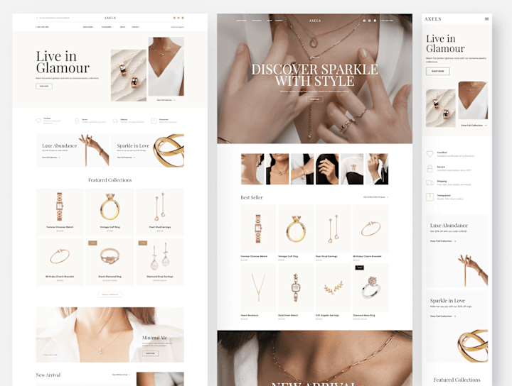 Cover image for Minimalist Jewelry E-Commerce Framer & Webflow