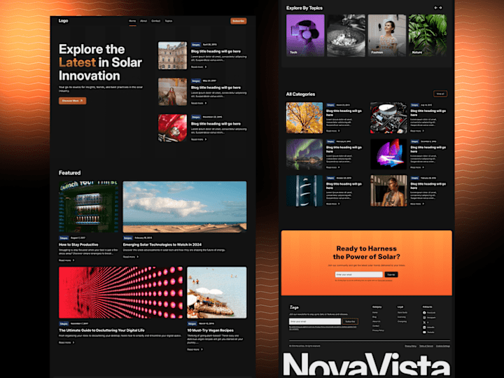Cover image for NovaVista: Blog Page Website Design