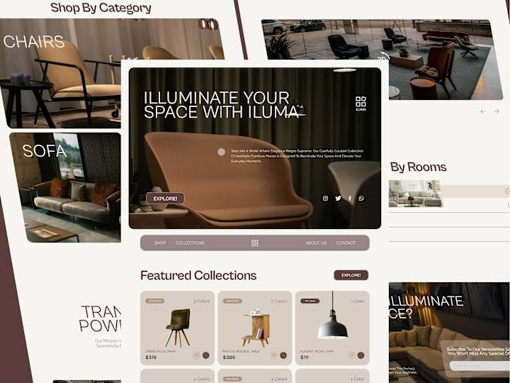 Cover image for Iluma - Furniture E-Commerce - Full Homepage