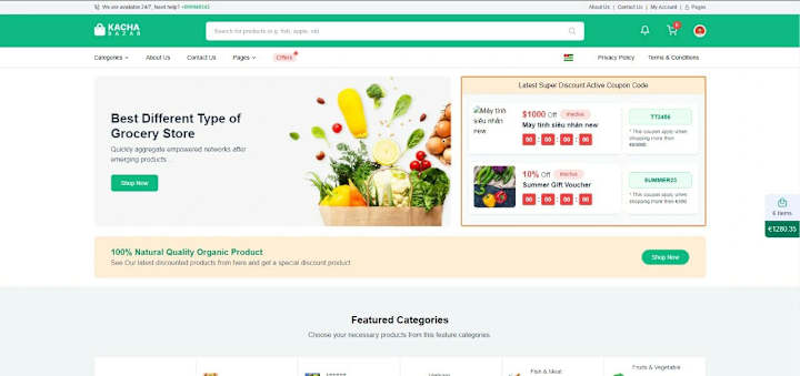 Cover image for Ecommerce Grocery Store - Full-Stack Website