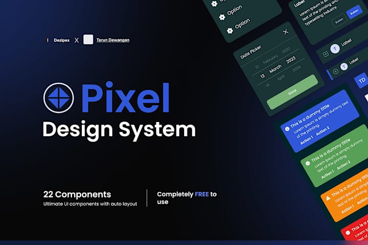 Cover image for Pixel Design System - Free Design System :: Behance