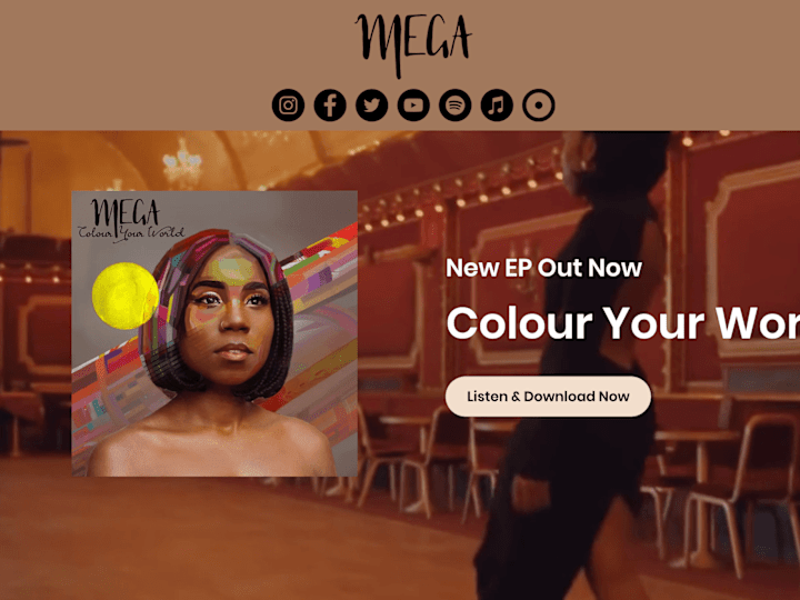 Cover image for Official Website for UK Artist Mega