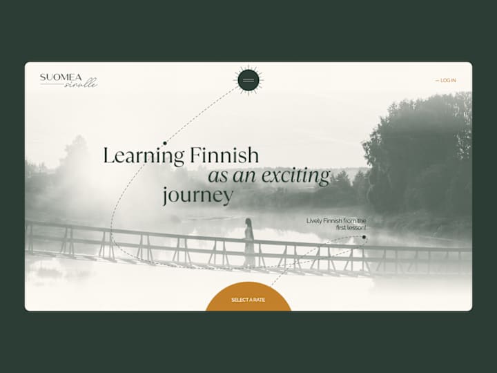 Cover image for Finnish language school Landing Page Design