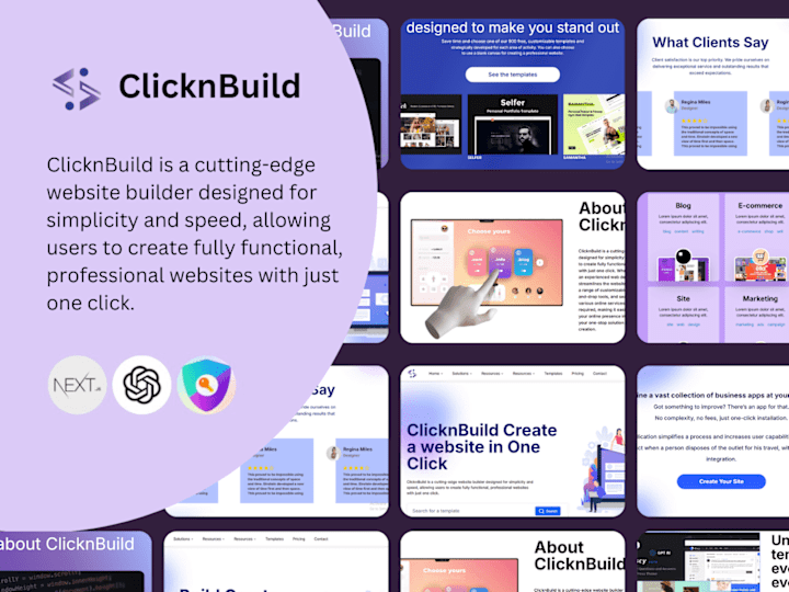 Cover image for ClicknBuild Create a website in One Click.