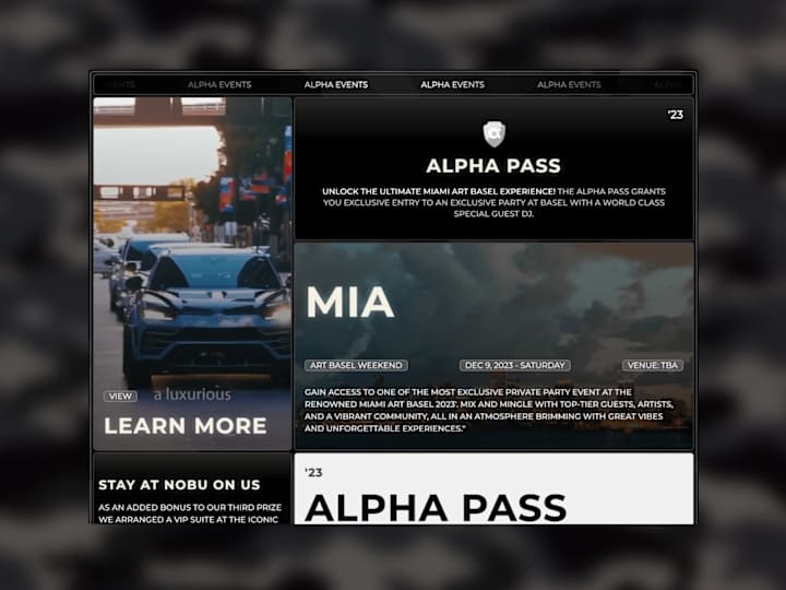 Cover image for Alpha Pass Miami | Luxury Meets Mystery | Shopify