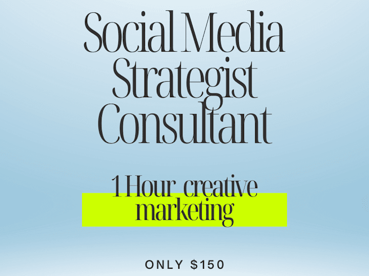 Cover image for Social Media Strategist Consultant