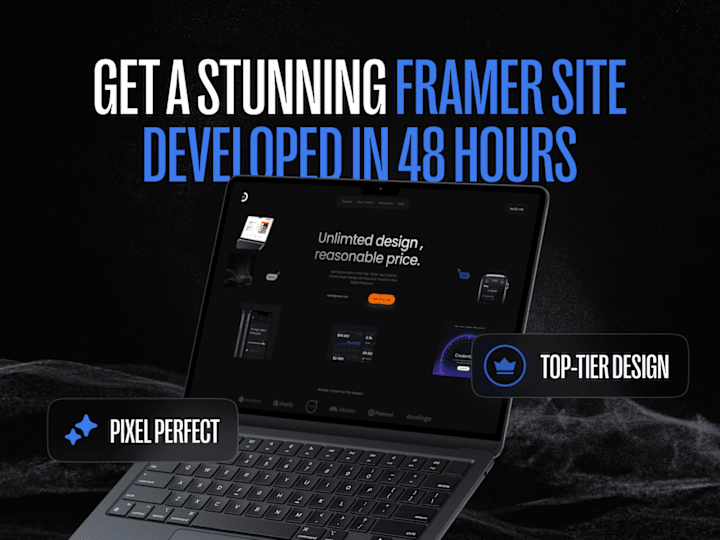 Cover image for Pixel Perfect & Animated Saas Landing Page In Framer