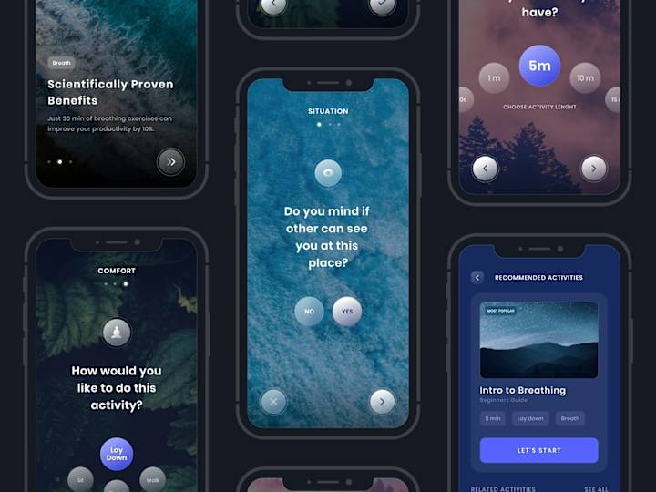 Cover image for Meditation app UI Design