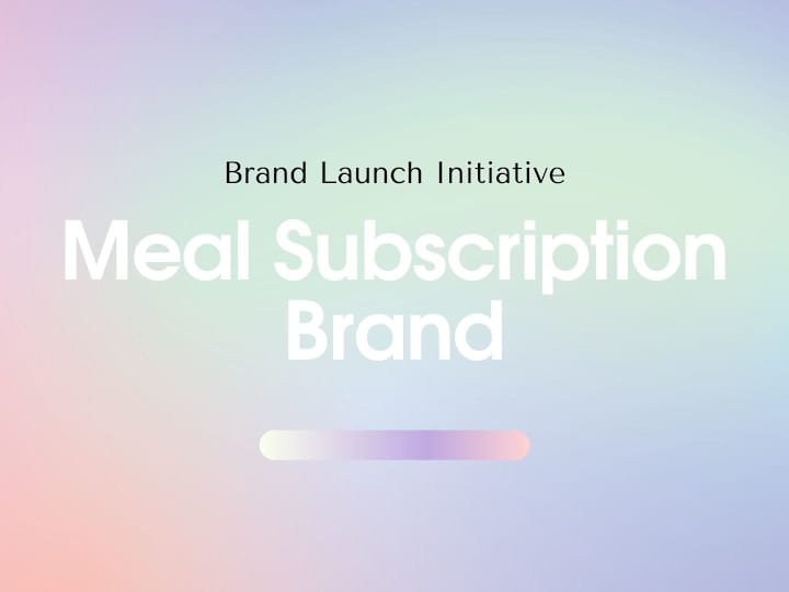 Cover image for Meal Subscription | Brand Launch Initiative