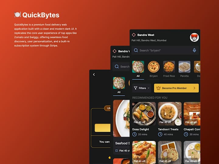 Cover image for QuickBytes Food Delivery Web App