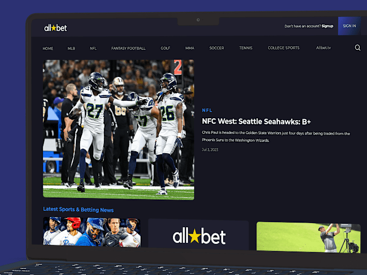 Cover image for AllBet Media Site [Framer]