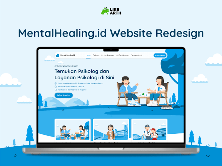 Cover image for MentalHealing.id - Website Redesign