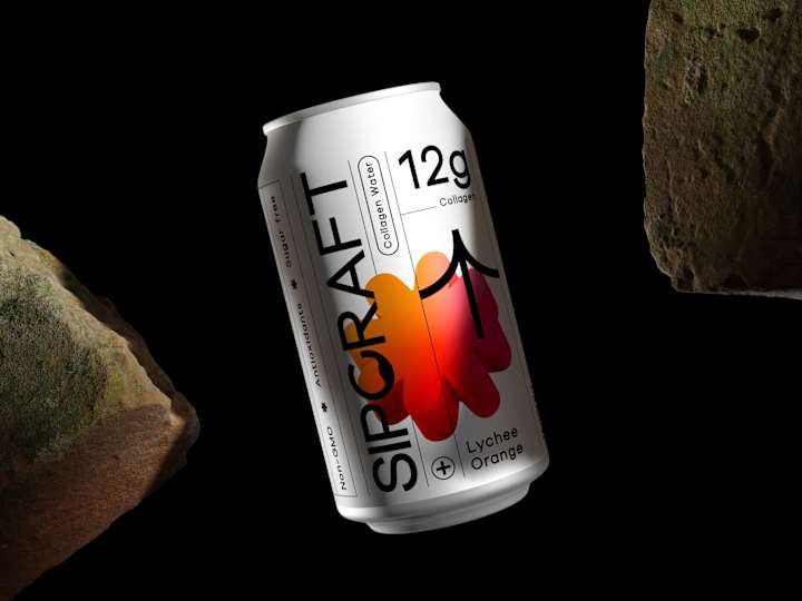 Cover image for SIPCRAFT -- Collagen Water / Can Label Design ::