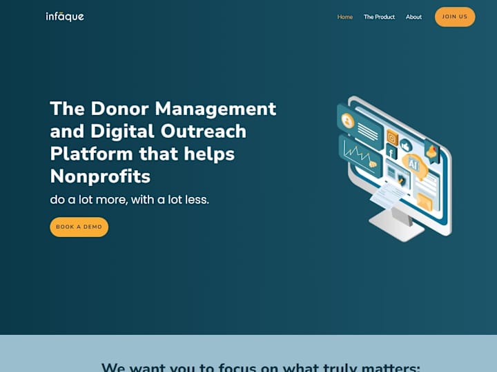 Cover image for Interactive Saas Product for Donor Management