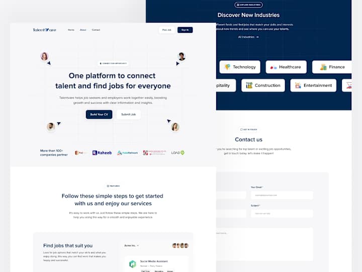 Cover image for Landing Page Design — for Talentvare