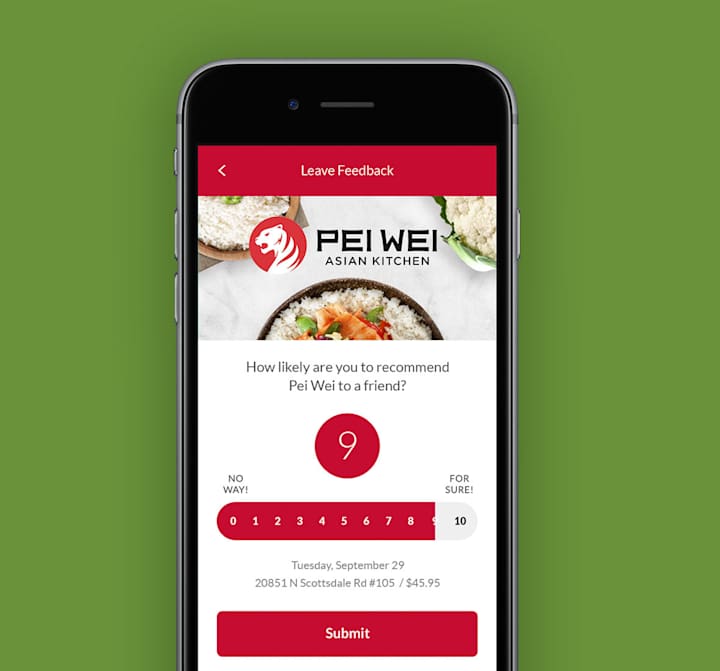 Cover image for Pei Wei mobile app